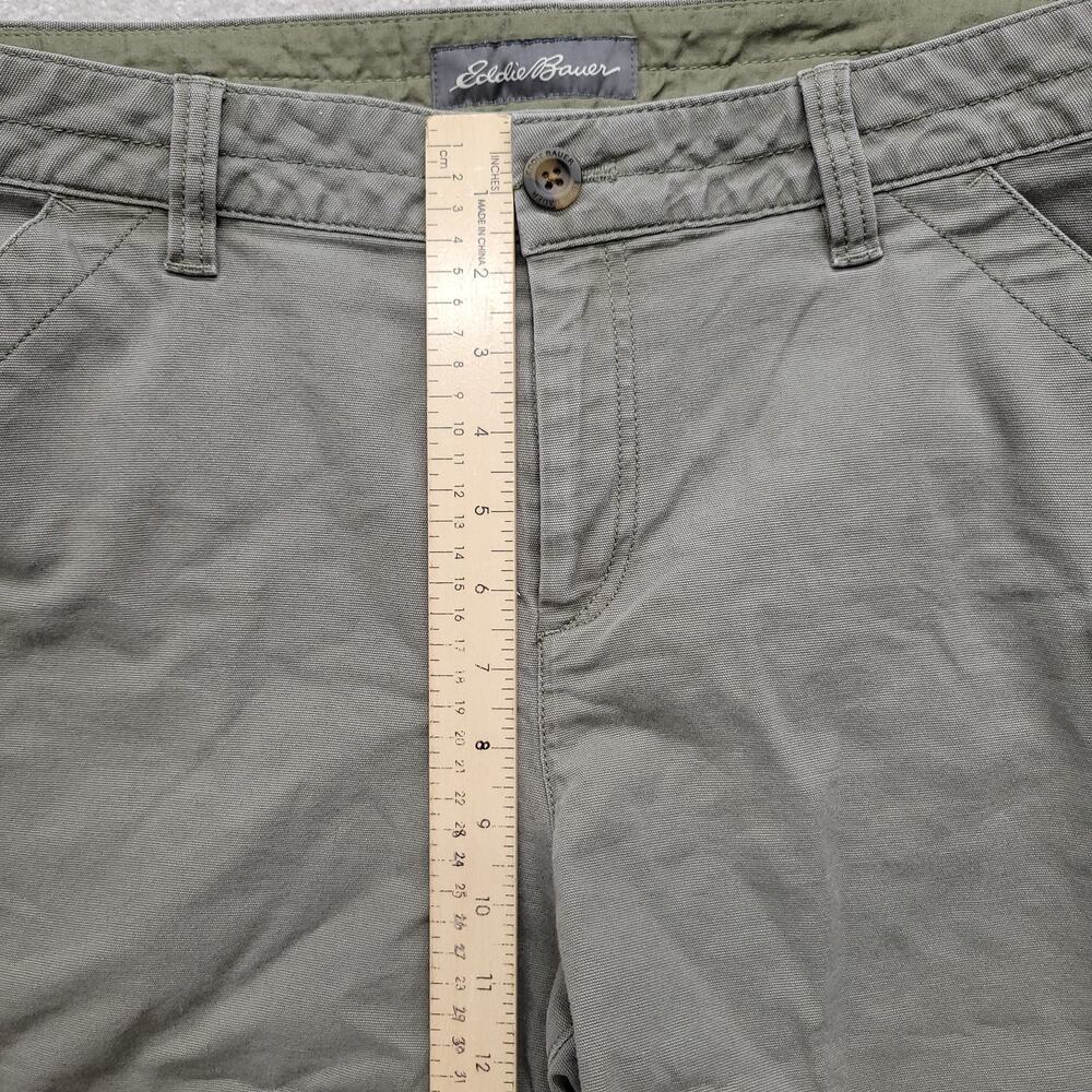 Eddie Bauer Women's Size 12 Olive Green Cargo Shorts Outdoor Hiking Casual - Picture 5 of 8
